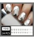 NA107 - Europe  piece gray rhombus false Nails